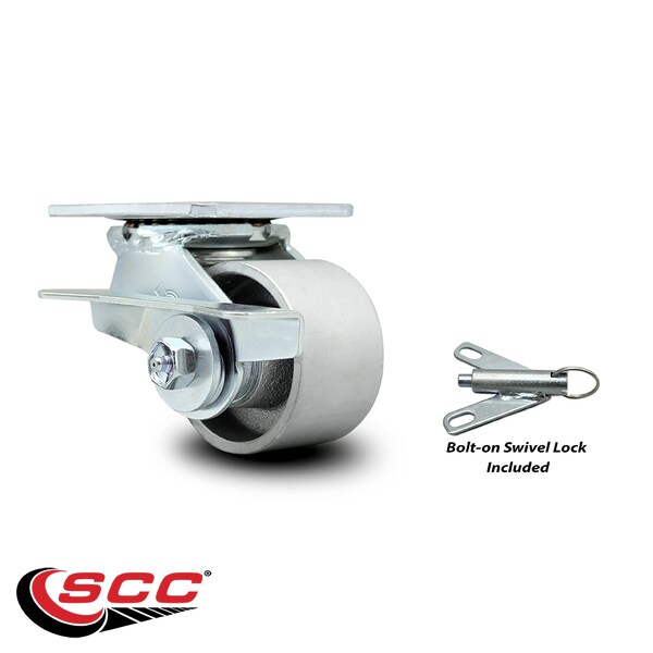 3.25 Inch Semi Steel Caster With Ball Bearing And Brake/Swivel Lock SCC